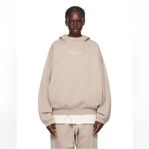 Fear of God Essentials Beige Bonded Hoodie (NWT)